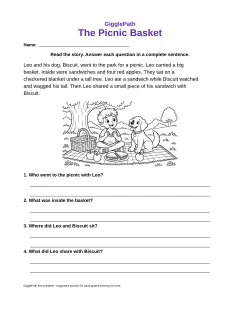 The Picnic Basket worksheet preview