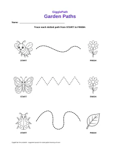 Garden Paths worksheet preview